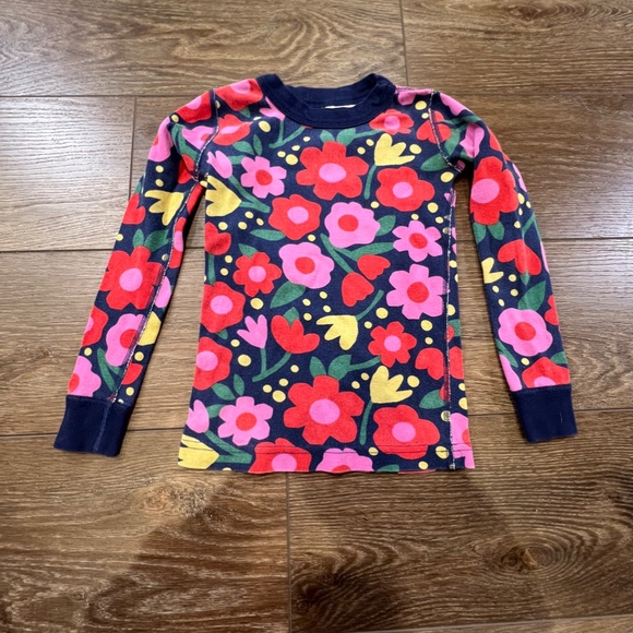 Hanna Andersson Girls Long John Hanna Jams, Floral, Size 5, Organic Cotton - Picture 2 of 12
